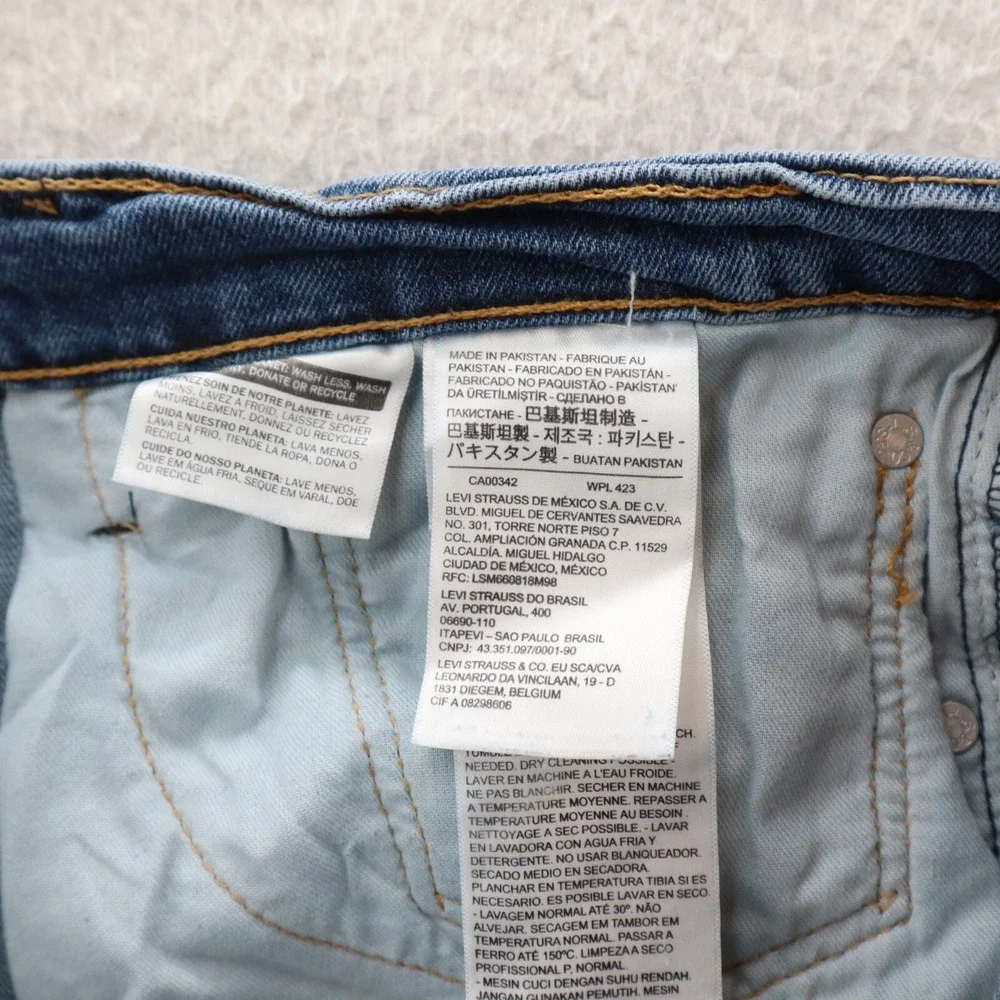 Levi's 505 Jeans Men 38x30 Blue Straight Leg Med Wash Regular Fit Denim American